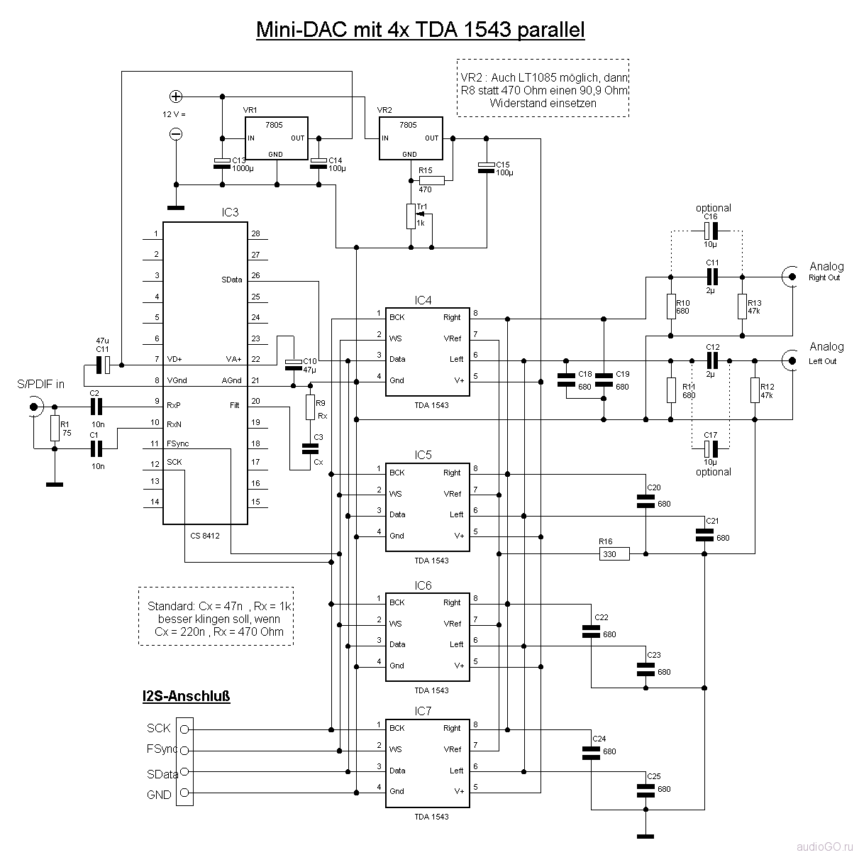 Tda1541 цап схема