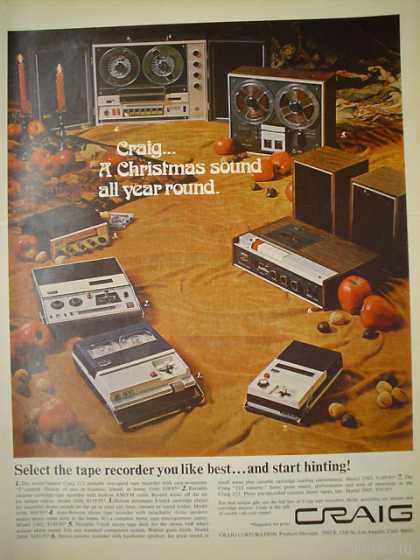 Craig tape recorders AND Dr Grabow Pipes (1968)