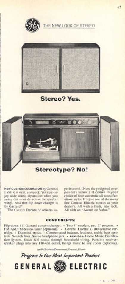 General Electric Ge Stereo Radio Garrard (1963)